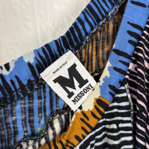 Missoni One Shoulder Abstract Print Ruffle Mini Dress Size 6 - Picture 5 of 7